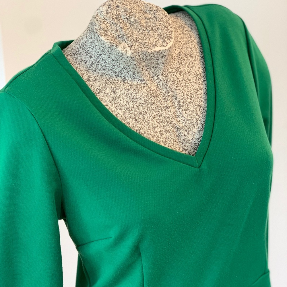 Kelly Green Knit Longsleeve Dress